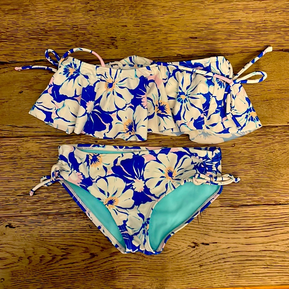 Billabong Girls 2 piece bathing suit, Size 7
